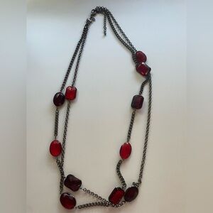 Express Red Gemstone Necklace